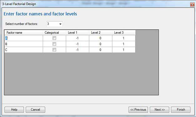 General Factorial Design
