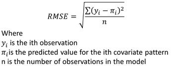 RMSE formula
