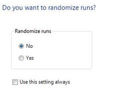 Randomization Settings