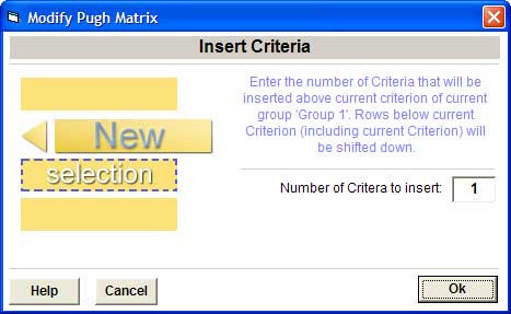 Insert Criteria Dialog