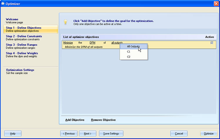 Optimization Objectives