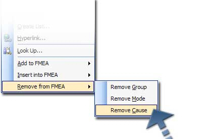 Remove Cause Menu