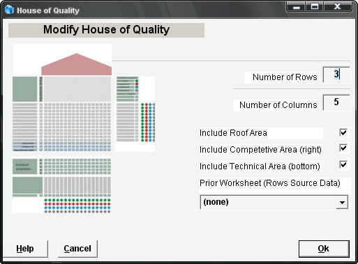 Modify HOQ Dialog